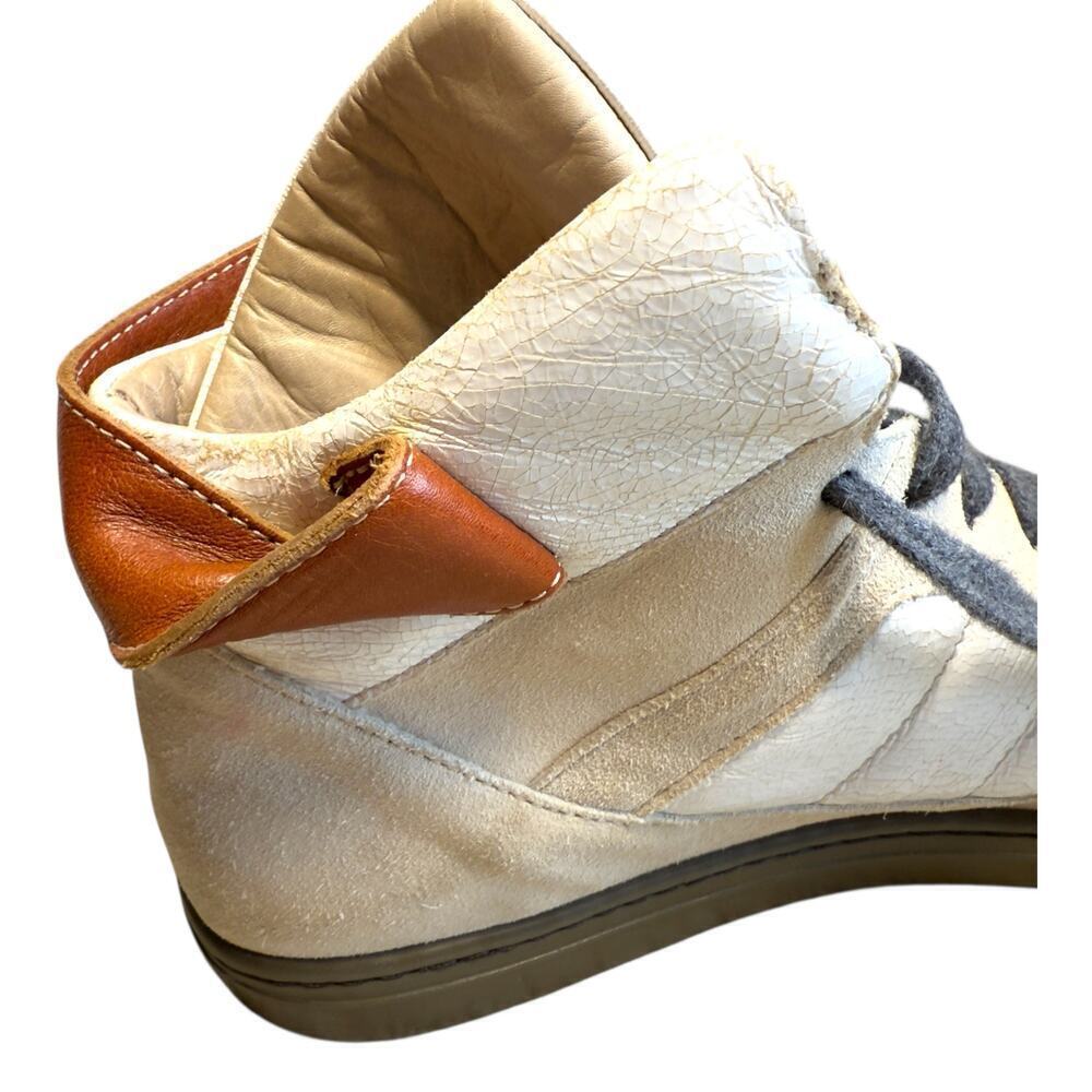 Brunello Cucinelli High Top Sneakers Shoes Leather Suede Size Women’s 37 US 7 - Picture 10 of 16